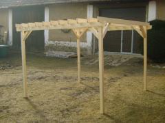 Obrázek: Pergola 3 x 3 m z hranolů 7,5 x 7,5 cm PK0013