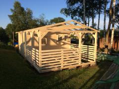 Obrázek: Zahradní domek MICHAL 4 x 4 m + přístřešek 3 m