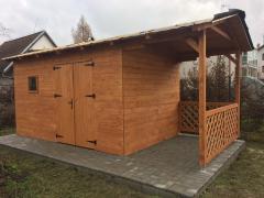 Obrázek: Zahradní domek ERIK 2,5 x 4 m + přístřešek 1,5 m