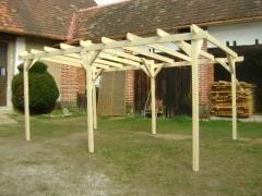 Obrázek: Pergola 3 x 6 m se sklonem hranol 7,5 x 7,5 cm