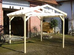 Obrázek: Pergola 3 x 3 m se sedlovou střechou hranol 7,5 x 7,5 cm