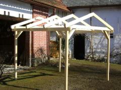 Obrázek: Pergola 3 x 3 m se sedlovou střechou hranol 7,5 x 7,5 cm