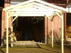 Obrázek: Pergola 3 x 3 m se sedlovou střechou hranol 7,5 x 7,5 cm