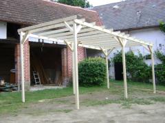 Obrázek: Pergola 3 x 5 m se sklonem dozadu z hranolů 7,5 x 7,5 cm