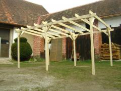 Obrázek: PERGOLA 3,5 x 4 m SE SKLONEM hranol 7,5 x 7,5 cm