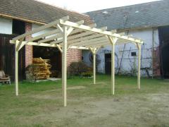 Obrázek: PERGOLA 3,5 x 4 m SE SKLONEM hranol 7,5 x 7,5 cm