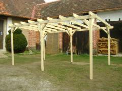 Obrázek: PERGOLA 3,5 x 6 m SE SKLONEM hranol 7,5 x 7,5 cm